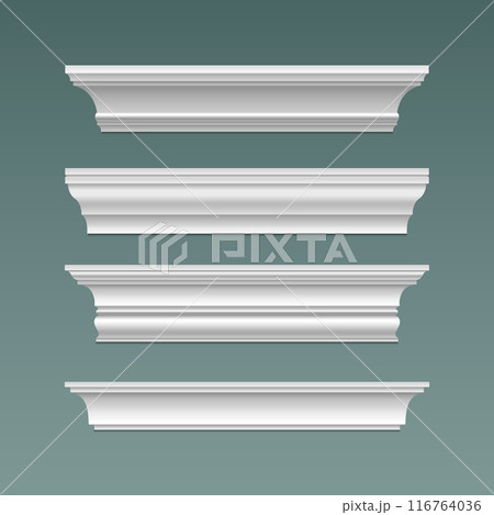 Crown cornice trim for ceiling. Wall moulding 116764036