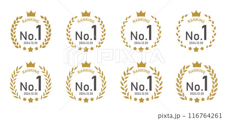 月桂樹の王冠ランキングのフレームセット 月桂樹の王冠ランキングのフレームセット 116764261
