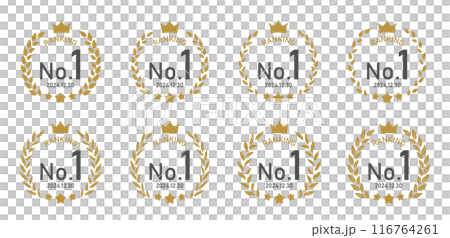 月桂樹の王冠ランキングのフレームセット 月桂樹の王冠ランキングのフレームセット 116764261