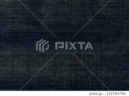 時代がある藍染め、濃藍色の古裂 116764786