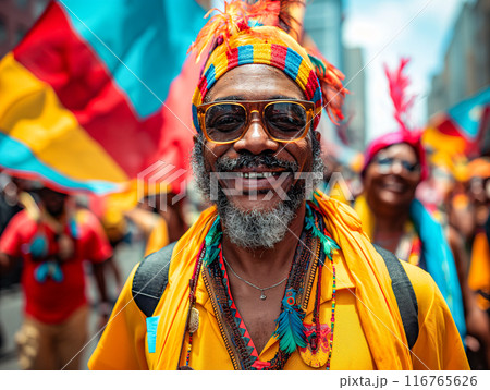 Jubilant Juneteenth Parade in City Streets. Generative AI 116765626