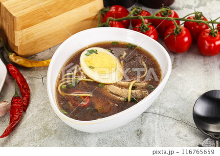 Japanese Miso soup with chicken Japanese Miso soup with chicken 116765659