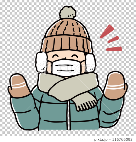 防寒対策バッチリな人 防寒対策バッチリな人 116766092