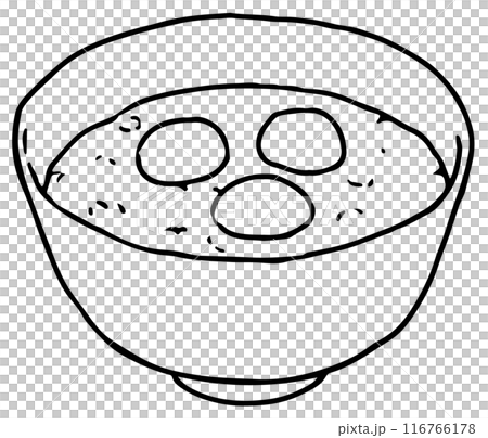 ぜんざい線画 116766178