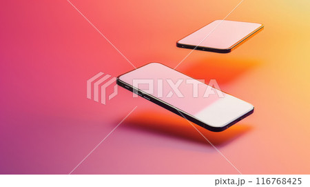 Mockup smartphone. Mobile phone blank white screen for presentation copy space, place for text Mockup smartphone. Mobile phone blank white screen for presentation copy space, place for text 116768425