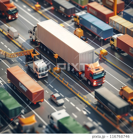 logistic concept abstract illustration for logistic company 116768746