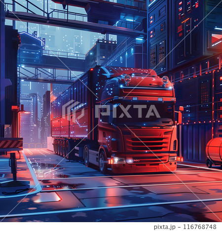logistic concept seaport with containers 116768748
