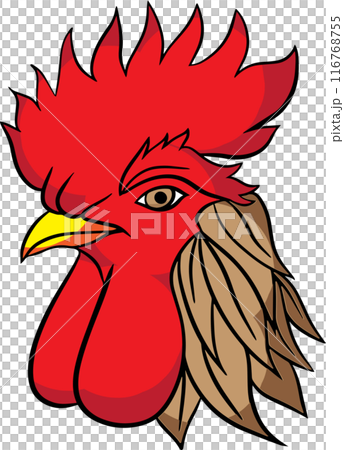 The rooster for Farm or food logo concept. The rooster for Farm or food logo concept. 116768755