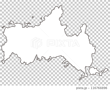 山口県　白地図　観光　アイコン 116768896