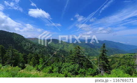 横手山下の国道292号線からの眺め6 116769171