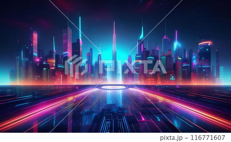 未来的な都市風景 116771607