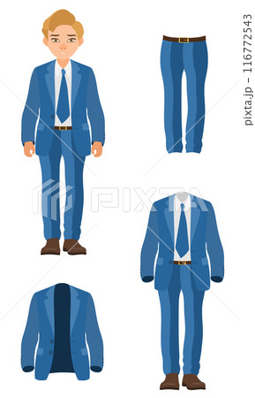 men business suit flat style vector illustration men business suit flat style vector illustration 116772543