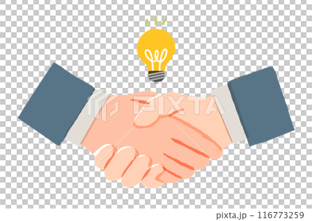 Illustration of a business person shaking hands 116773259