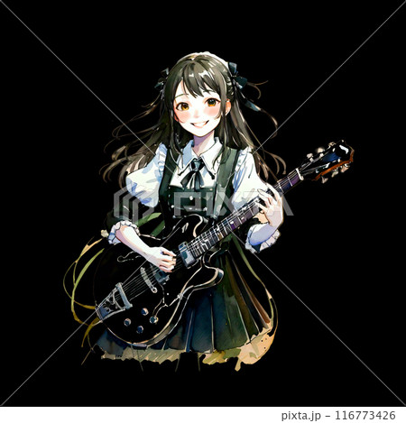 女性ギタリスト 116773426