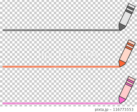 クレヨンで重要部分に目立つ線を書いたイラスト 116773553