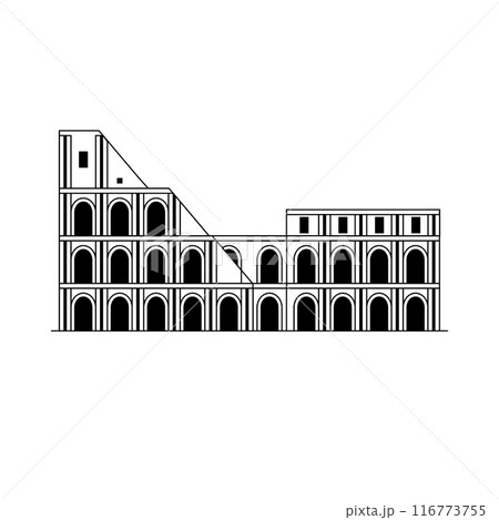 Roman Colosseum or Amphitheater Italian Landmark 116773755