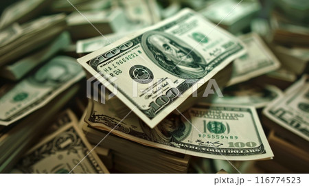 Stacks of Hundred Dollar Bills Close Up Stacks of Hundred Dollar Bills Close Up 116774523