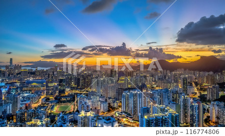 July 6 2024 the twilight of the cityscape of Kowloon July 6 2024 the twilight of the cityscape of Kowloon 116774806