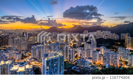 July 6 2024 the twilight of the cityscape of Kowloon 116774808