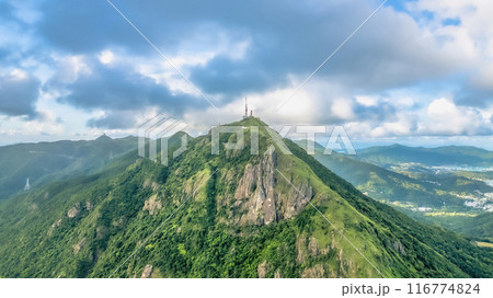 a hiking trail and radio station at Kowloon Peak, 116774824
