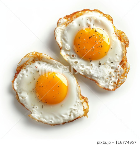 Two Perfectly Fried Eggs with Pepper Two Perfectly Fried Eggs with Pepper 116774957