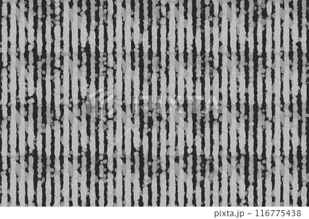 モノトーンのざらざらしたテクスチャーの変わりストライプ柄 116775438
