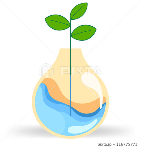 Stylized Plant in Vase Illustration 116775773