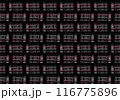 黒い背景に、四角いモチーフが連続した印象的なパターン 116775896