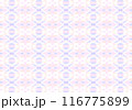 ピンクと紫のかわいいモチーフが連続したパターン 116775899