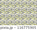 黄色とグレーのギザギザ模様の背景素材 116775905