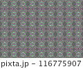 ピンクと緑の、曲線のダイヤが連続した背景 116775907