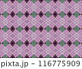 紫を基調とした、立体的なダイヤ柄のテクスチャーの壁紙素材 116775909