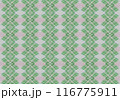 緑色を基調とした、立体的なダイヤ柄のざらざらしたグラフィック素材 116775911