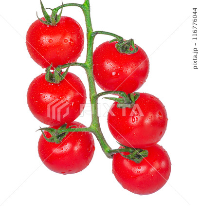 Cherry tomatoes isolate on a white background. Vegetables, red ripe tomatoes. 116776044
