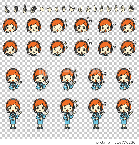 Illustration of a female operator 116776236