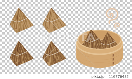 Chinese rice dumpling illustration material set Chinese rice dumpling illustration material set 116776485