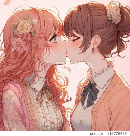 キスする女の子 116776486