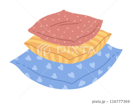 Vector illustration of stack of pillows 116777369