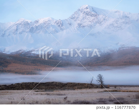 Beautiful nature scene in early autumn mountains. Beautiful nature scene in early autumn mountains. 116777870