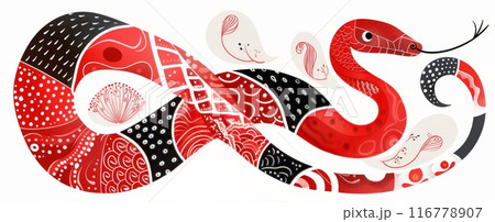 Red Snake Abstract Art Red Snake Abstract Art 116778907