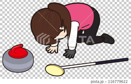 沮喪的女冰壺運動員 116779622