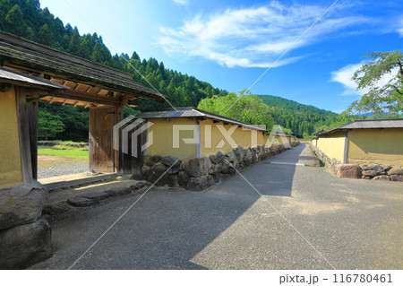 【福井県】晴天の一乗谷朝倉氏遺跡（復原町並） 116780461