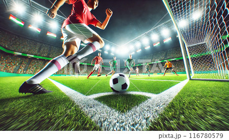 サッカーの試合イメージ 116780579