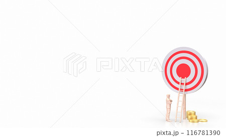 The  man and target for Business concept 3d rendering. The  man and target for Business concept 3d rendering. 116781390