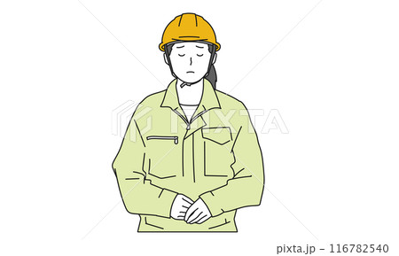 工事現場の女性イラスト 116782540