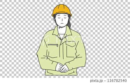 工事現場の女性イラスト 116782540