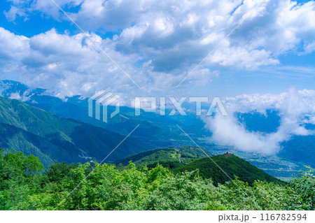 【山岳素材】小遠見山から見る雲海と白馬三山【長野県】 【山岳素材】小遠見山から見る雲海と白馬三山【長野県】 116782594