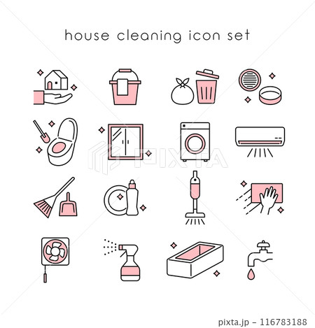 掃除アイコンセット 掃除アイコンセット 116783188