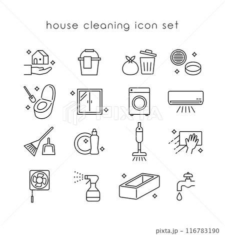 掃除アイコンセット 116783190