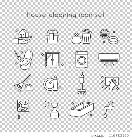 掃除アイコンセット 116783190